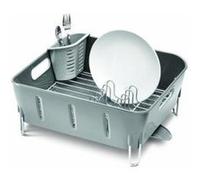 Simplehuman égouttoir à vaisselle compact plastique gris G