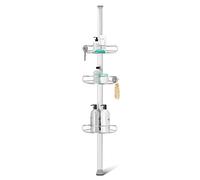 simplehuman Étagère de douche de 2,4 m, acier inoxydable et aluminium anodisé