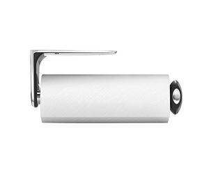 simplehuman KT1024 Long Porte-essuie-Tout Mural, Support Papier essuie-Tout de Cuisine, Porte-Serviettes en Papier (Adapté aux Rouleaux d'essuie-Tout de 27-28 cm de Long), Acier Inoxydable brossé