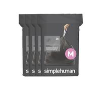simplehuman Lot de 80 sacs poubelle Odorsorb Code M sur mesure, avec cordon de serrage absorbant les odeurs, 45 litres