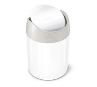 simplehuman CW2079 poubelle 1,5 L Rond Plastique, Acier Blanc