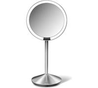 simplehuman miroir pliant avec capteur, 12 cm, rechargeable, inox brossé (ST3004)