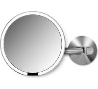Simplehuman Miroirs cosmétiques - Miroir cosmétique mural avec éclairage LED, acier inoxydable brillant ST3016