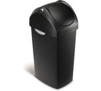 simplehuman Poubelle À Couvercle Basculant Plastique Noir 40L Noir G