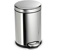 simplehuman Poubelle à pédale CW1851CB Acier inoxydable poli anti-empreintes digitales ronde 4,5 L