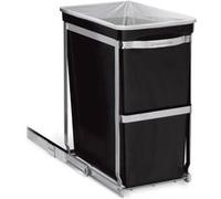 simplehuman Poubelle Coulissante Cadre En Acier Poli Ultra-Robuste 30L G