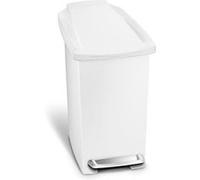 simplehuman Poubelle Étroite À Pédale en Plastique Blanc 10L Blanc G
