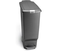 simplehuman Poubelle Étroite À Pédale en Plastique Gris 40L Gris G