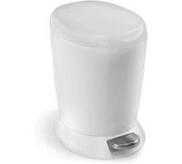 simplehuman Poubelle Ronde À Pédale en Plastique Blanc 6L Blanc G