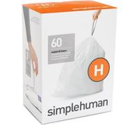 simplehuman Sacs poubelle sur mesure 3 x 20 paquets (60 sacs), code H, 30-35 litres ; CW0258