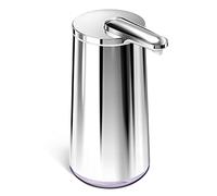 simplehuman ST1063 distributeur à capteur de savon moussant rechargeable, acier poli, 295 ml
