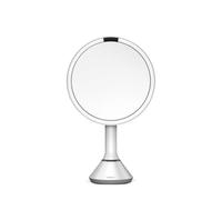 simplehuman ST3028 miroir à capteur avec luminosité réglable d'un simple geste, acier inoxydable blanc