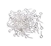 SimpleLife 100 Pcs Jewelry Screw Claw Golden Silver Accessories DIY Mini Eye Pins Bolt Bail
