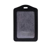 SimpleLife Porte-Badge en Cuir Souple Porte-Monnaie Pochettes pour Cartes Fenêtre d'identification de sécurité Porte-Cartes de Travail, Type Vertical