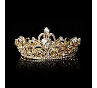 SimpleLife Vintage Strass Diamante Couronne De Mariage pour Princesse Tiara Accessoires De Cheveux De Mariée Coiffure Bijoux
