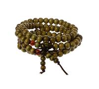 SimpleLife108 prière Bois Perles Mala Bracelet-Bois de Santal Naturel 8mm Perles Bracelets-Bois Naturel tibétain Bouddhiste Bouddha Collier de méditation