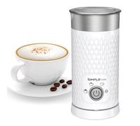 SIMPLETASTE Mousseur à Lait 4-en-1 Blanc | Chaud/froid, automatique, facile à utiliser.
