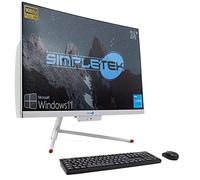 SIMPLETEK AiO All in One 24" Incurvé i5 8 Go RAM SSD 240 Go Windows 11 FHD Webcam intégrée WiFi5 Bluetooth4.2 | Ordinateur de bureau incurvé PC