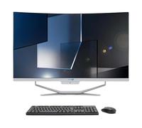 SIMPLETEK All in One AiO 27" FHD Incurvé Windows 10 Celeron jusqu'à 1,80 GHz 8 Go RAM 480 Go SSD Souris Clavier sans fil inclus Webcam PC Gaming Curved Streaming Maison Travail Ordinateur pour Enfants