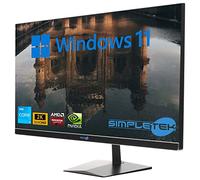 SIMPLETEK - All in One i3 10° Gen AiO 27" 2K Windows 11 Pro 32 Go RAM SSD 2 To avec GPU GTX1650 4 Go WiFi6 + BT 5.2 + Webcam | Idéal pour l'édition / les jeux
