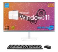 SIMPLETEK - All in One i5 10° Gen AiO 27" Windows 11 Pro 16 Go RAM SSD 960 Go avec GPU GTX1650 4 Go WiFi6 + BT 5.2 + Webcam | Idéal pour l'édition / les jeux