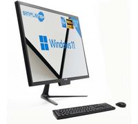 SIMPLETEK - All-in-One i5 24" 8 Go 120 Go Full HD Windows 11 Pro avec kit souris et clavier sans fil | WiFi + Bluetooth | Webcam intégrée