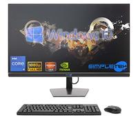 SIMPLETEK - All in One i9 10° Gen AiO 27" Windows 10 Pro 16 Go RAM SSD 960 Go avec GPU GTX1650 4 Go WiFi6 + BT 5.2 + Webcam | Idéal pour l'édition/jeu