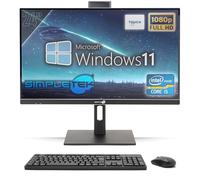 SIMPLETEK - All in One PC Core i7 24 FHD RTX 4060 8 Go | 16 Go SSD 480 Go Windows 11 Pro | PC tout-en-un fixe | Support VESA et webcam