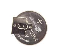 SIMPLETEK - Batterie CR2354 à bouton non rechargeable 3 V pile avec 3 connecteurs à souder 180° anglés (1 pièce)