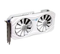 SIMPLETEK - Carte graphique professionnelle / gaming blanche 16 Go GDDR6, double ventilateur 100 mm, 3 × DisplayPort2 .0 + HDMI 2.0, PCIe 4.0 x16, design compact double fente