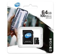 SIMPLETEK - Carte microSD 64 Go Canvas Select Plus UHS-I U1 V10 A1, lecture jusqu'à 100 Mo/s avec adaptateur SD