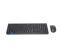 SIMPLETEK - Clavier et souris sans fil layout AZERTY belge, design plat, 2,4 GHz, 4 touches rapides, batterie longue durée