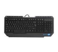 SIMPLETEK - Clavier gaming filaire - Disposition belge (AZERTY BE) - Rétroéclairage réglable - Touches membrane haute réactivité - Noir