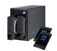 SIMPLETEK - DAS externe USB-C 3.2 avec 2 baies SATA 3,5″/2,5″, SSD de 4To (2x4To) Préinstallé, compatible HDD/SSD - Noir