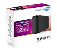 SIMPLETEK - Disque dur externe de 2 To - USB 3.2 Gen 1-3,5" avec poignée de transport - Disque dur haute capacité - Stream S06