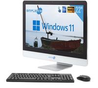 SIMPLETEK Écran tactile tout-en-un AiO 22" Full HD Core i5 2500T 2,3 GHz Windows 11 Pro | 16 Go de RAM SSD 960 Go | Webcam écran tactile haut-parleur interne + souris et clavier sans fil | Business