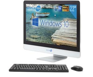 SIMPLETEK Écran tactile tout-en-un AiO 22" Full HD Core i7 2600S 2,8 GHz Windows 10 Pro | 4 Go de RAM SSD 960 Go | Webcam écran tactile haut-parleur interne + souris et clavier sans fil | Business