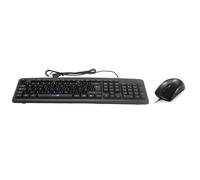 SIMPLETEK - Kit clavier et souris de bureau USB - Autocollants Portugais (QWERTY) préappliqués - Ergonomique - Universel - Plug & Play