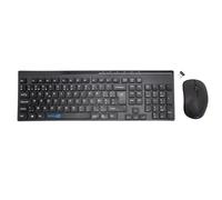 SIMPLETEK - Kit clavier et souris sans fil avec nano récepteur USB | Disposition AZERTY belge | Souris optique 1000 DPI | Plug & Play