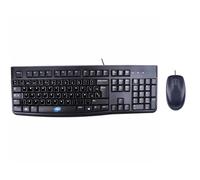 Simpletek - Kit souris et clavier USB filaire - Disposition avec autocollants espagnol (ES) pré-appliqués - Design robuste et silencieux