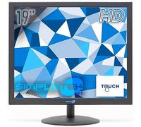 SIMPLETEK - Monitor 19" Touch Résolution HD Format 4:3 - Écran Tactile HDMI VGA Speaker Intégrés, Idéal pour Haut-Parleurs DVR Compatible avec Windows/Macos/Linux