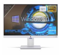 SIMPLETEK - Ordinateur Tout-en-Un 24" Full HD Tactile avec Windows 10 Pro, 8 Go de RAM, 240 Go de SSD et Webcam intégrée