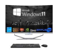 SIMPLETEK - Ordinateur tout-en-un 27" incurvé | Processeur Intel i3 10 Gen | Carte vidéo RX550 4 Go | Windows 11 | 32 Go RAM 2 To SSD | Idéal pour le travail, les graphiques