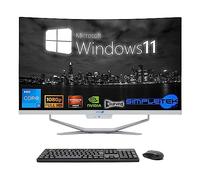 SIMPLETEK - Ordinateur tout-en-un 27" incurvé | Processeur Intel i5 10 Gen | Carte vidéo GT710 1 Go | Windows 11 | 16 Go RAM 480 Go SSD | Idéal pour les graphiques, les jeux, le travail