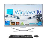 SIMPLETEK - Ordinateur tout-en-un 27" incurvé | Processeur Intel i5 10 Gen | Carte vidéo GT710 1 Go | Windows 10 | 8 Go RAM 240 Go SSD | Idéal pour les graphiques, les jeux, le travail