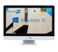 SIMPLETEK - Ordinateur Tout-en-Un Tactile | 8 Go de RAM | SSD 120 Go | Écran Full HD 22" Celeron 3120M 2,5 GHz Windows 10 Pro | 4 Go de RAM | SSD 120 Go | Webcam | Haut-parleurs internes