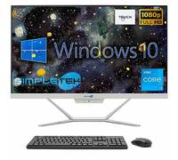 SIMPLETEK - PC All in One Touch 24" | Core i3 | Windows 10 Pro | 4 Go RAM SSD 120 Go | Webcam 2K | Écran tactile