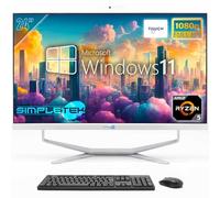 SIMPLETEK - PC de bureau tout-en-un 24" Full HD Écran tactile | AMD Ryzen 5 Jusqu'à 3,80 GHz | 8 Go RAM SSD 240 Go | Windows 11 | Webcam intégrée HDMI