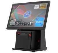 SIMPLETEK - PC POS Tout-en-Un 14" FHD IPS, écran Tactile, imprimante Thermique, tiroir-Caisse Compatible | Windows 11 | 16 Go de RAM, 240 Go de SSD | Port série RS232, Wi-FI, Bluetooth, USB, RJ12
