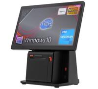 SIMPLETEK - PC POS Tout-en-Un 14" FHD IPS, écran Tactile, imprimante Thermique, tiroir-Caisse Compatible | Windows 10 | 16 Go de RAM, 120 Go de SSD | Port série RS232, Wi-FI, Bluetooth, USB, RJ12